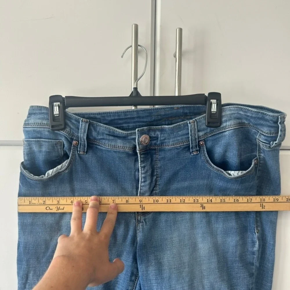 Seven7 Womens Bootcut Jeans Size 16 Medium Wash Stretch Denim Blue Pants